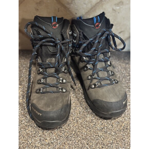 MAMMUT Trovat Tour High GTX Gore-tex Hiking Boots Shoes Gray Black Women's Sz 6 - Picture 3 of 7